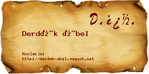 Derdák Ábel névjegykártya