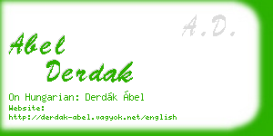 abel derdak business card